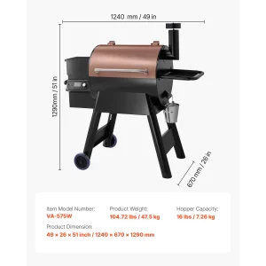 Wood Pellet Grill Smoker 8 in 1 Outdoor Grills