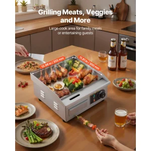 Commercial Electric Griddle - Adjustable Temp Control