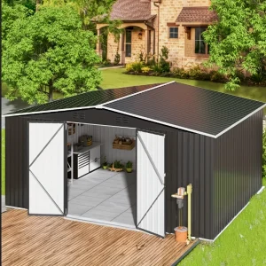 10x10~12x18FT Metal Storage Shed