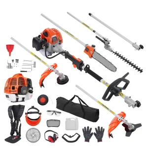 Multi-Function Gas- Hedge Trimmer Weed Brusher Cutter Pole Saw